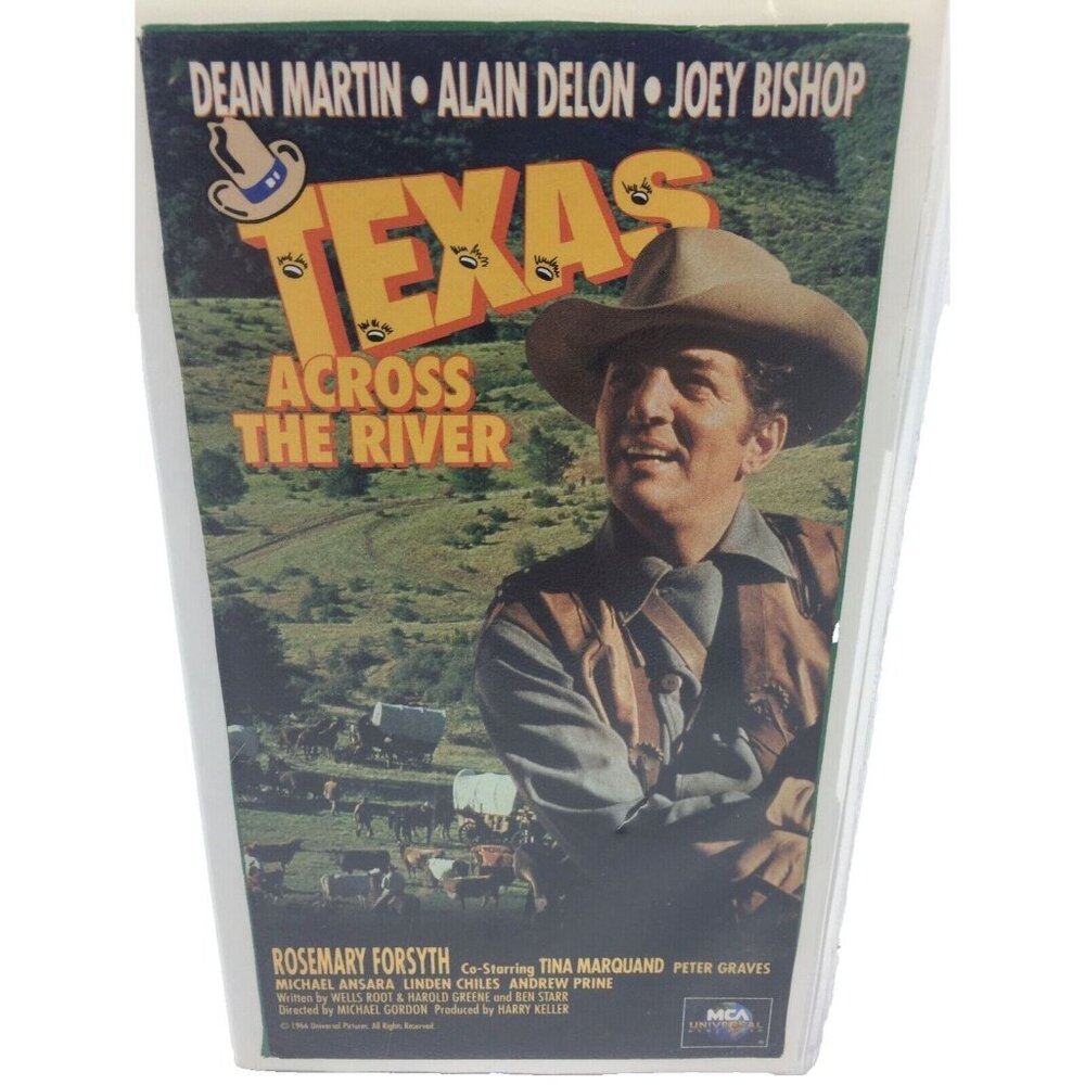 Texas Across the River VHS Dean Martin Rosemary Forsyth in Case MCA 1992